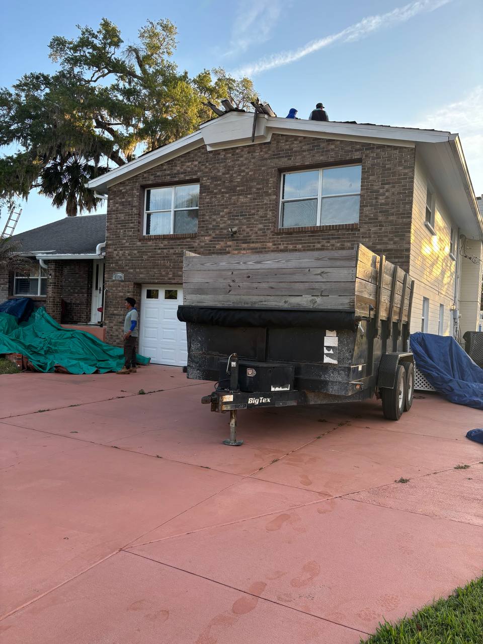 Roof replacement in progress – Volusia County, FL